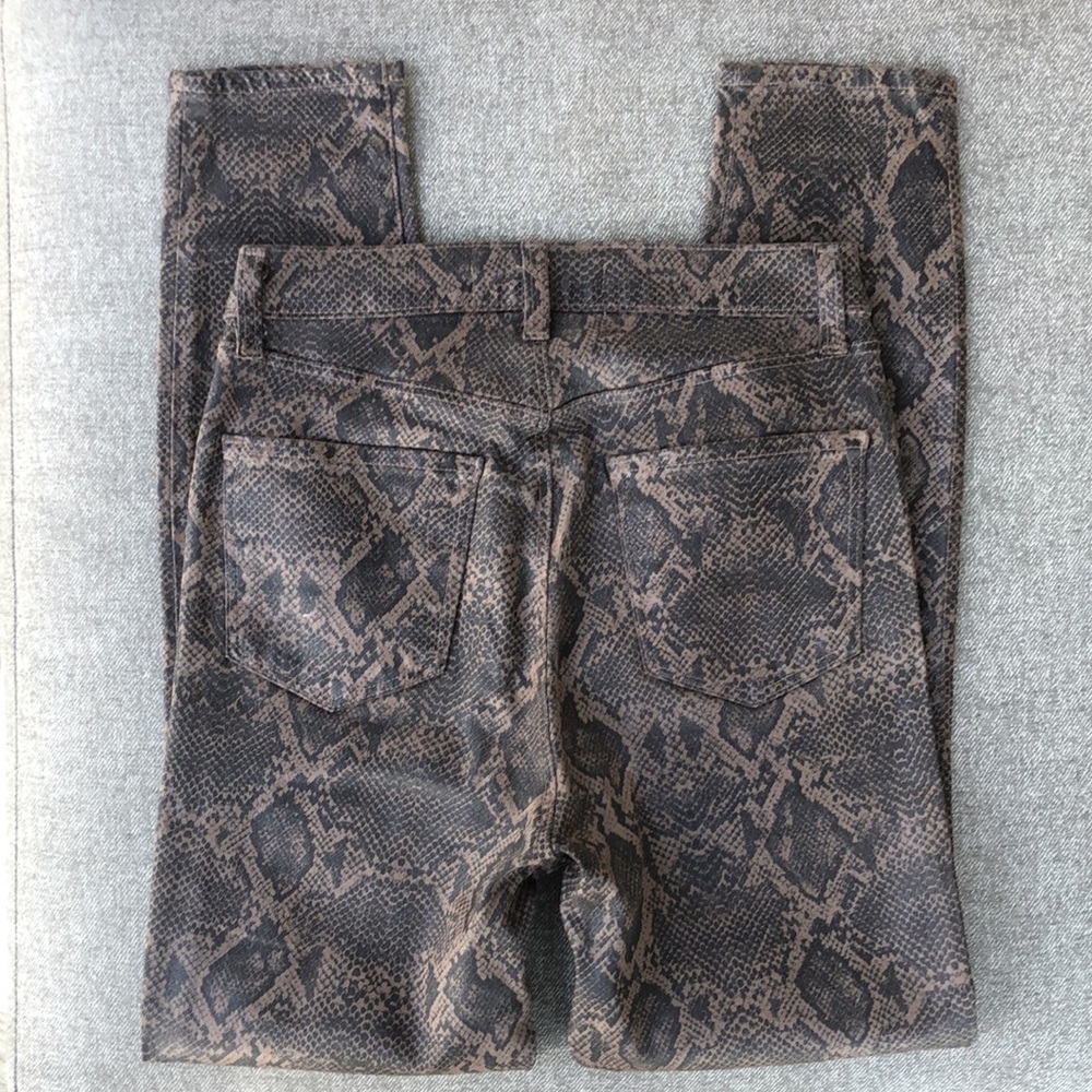 NWOT! - J BRAND ‘LILLIE’ High-Rise Coated Boa Snakeskin Skinny Jeans - Picture 8 of 8